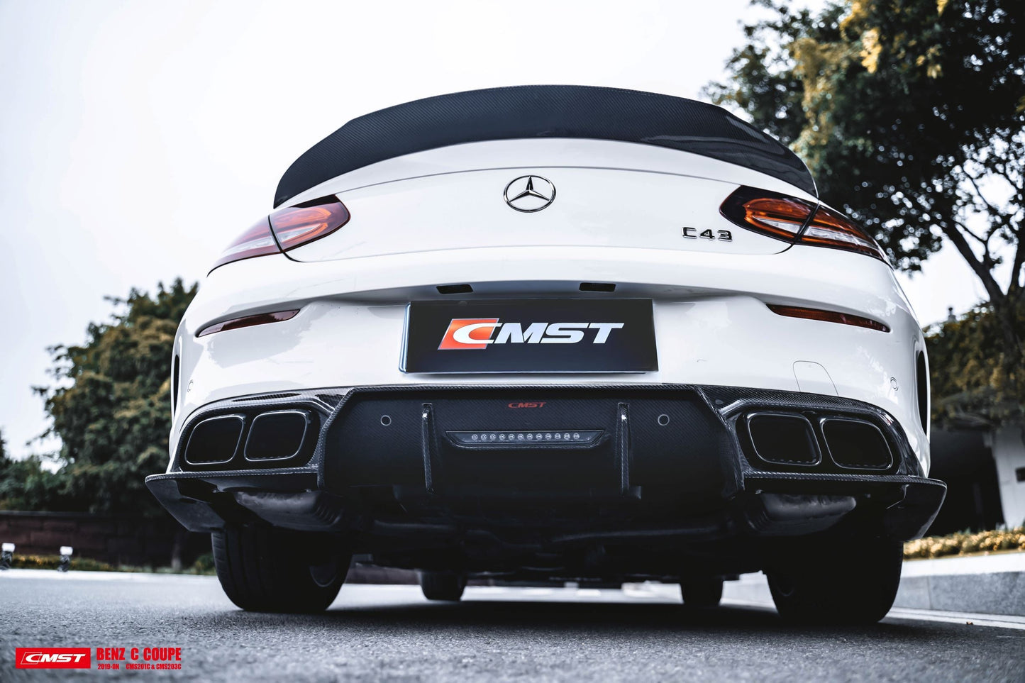 CMST Carbon Fiber Rear Diffuser for Mercedes Benz C Coupe W205 (2019-ON)