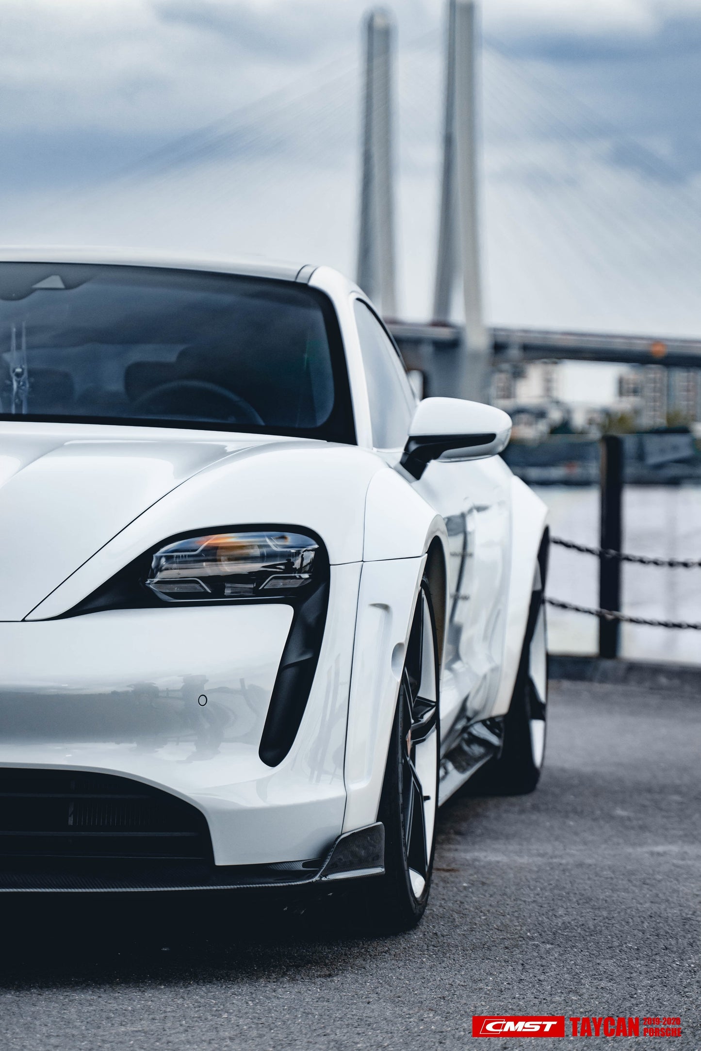CMST Tuning Carbon Fiber Front Lip for Porsche Taycan Turbo & Turbo S