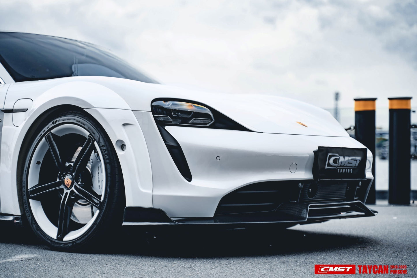 CMST Tuning Carbon Fiber Front Lip for Porsche Taycan Turbo & Turbo S