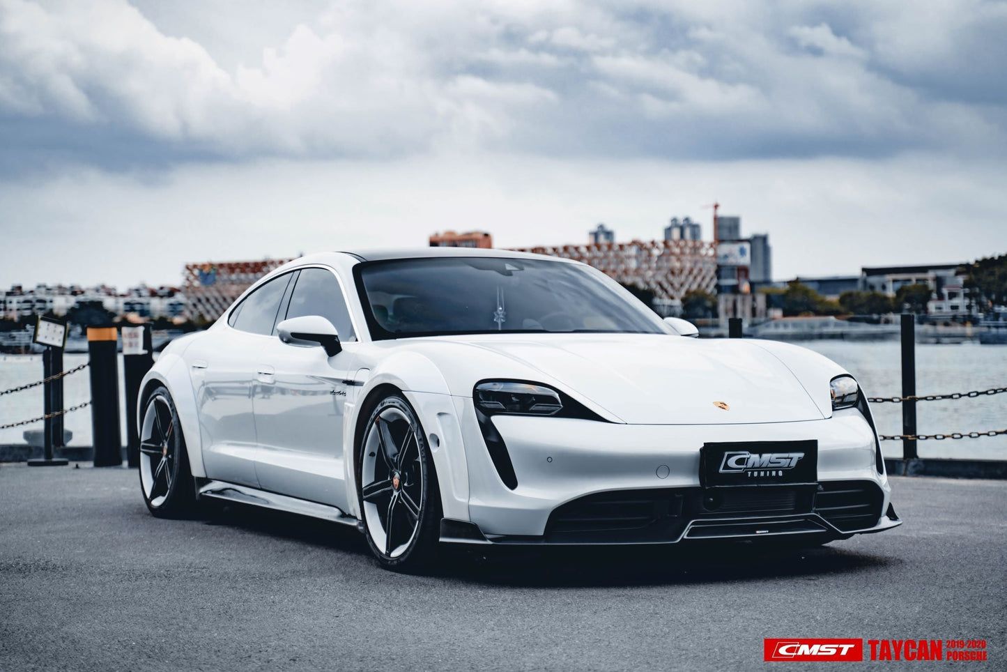CMST Tuning Carbon Fiber Front Lip for Porsche Taycan Turbo & Turbo S