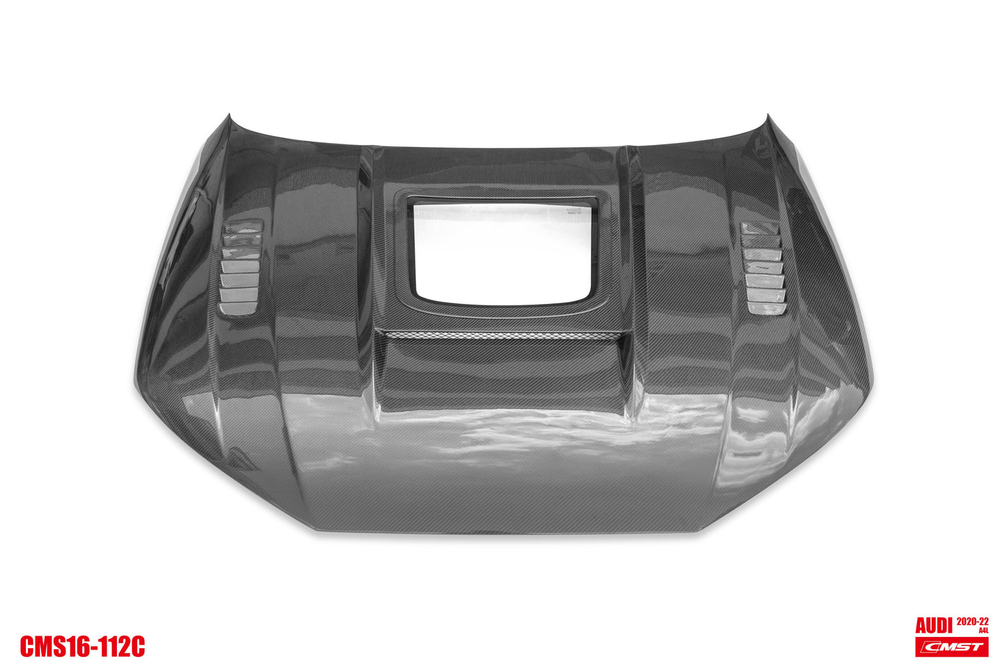 CMST Tuning Carbon Fiber Hood Bonnet Glass Transparent Clearview for Audi S4 & A4 S-line 2017-ON B9 B9.5
