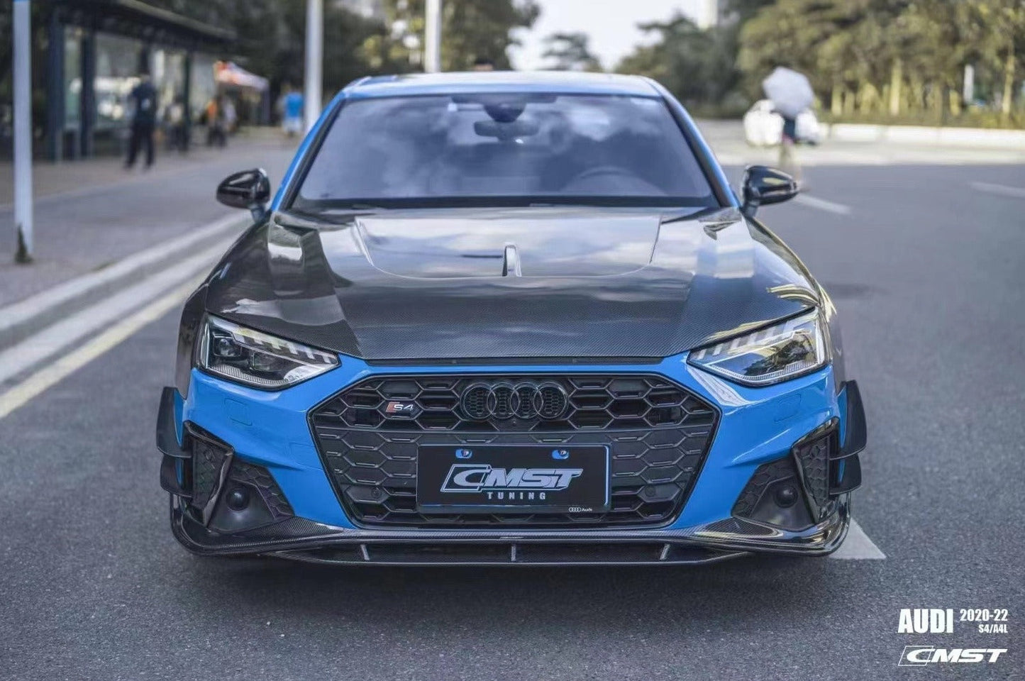 CMST Tuning Carbon Fiber Hood Bonnet Ver.2 for Audi S4 & A4 S-line 2017-ON B9 B9.5