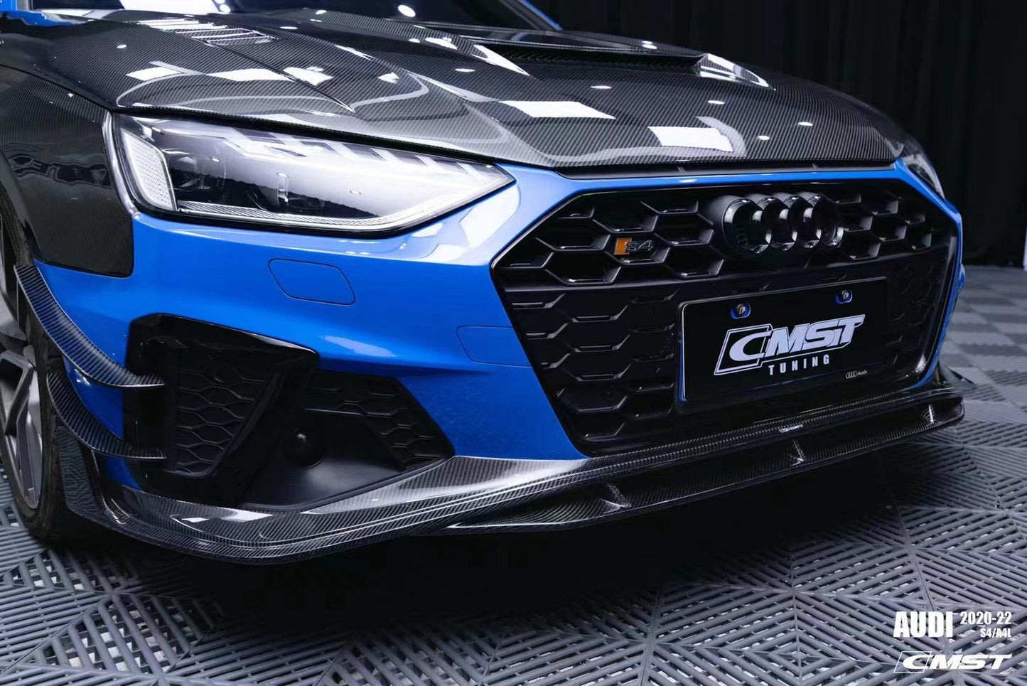 CMST Tuning Carbon Fiber Front Lip Splitter for Audi S4 & A4 S-line 2020-ON B9.5