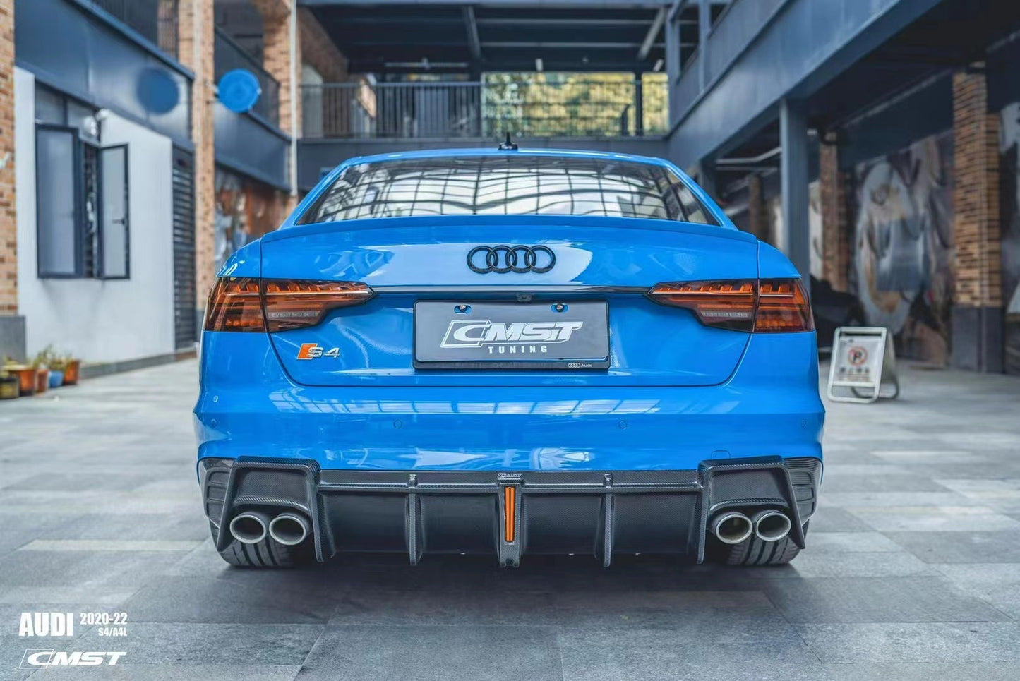 CMST Tuning Carbon Fiber Rear Diffuser for Audi S4 & A4 S-line 2020-ON B9.5