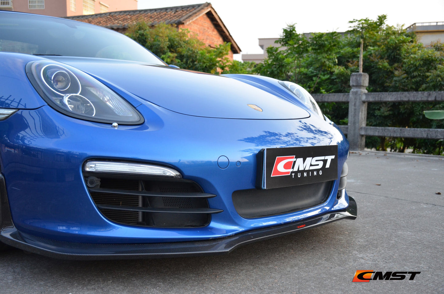 CMST Tuning Carbon Fiber Front Lip Splitter for Porsche 2012-2015 Cayman/Boxster 981