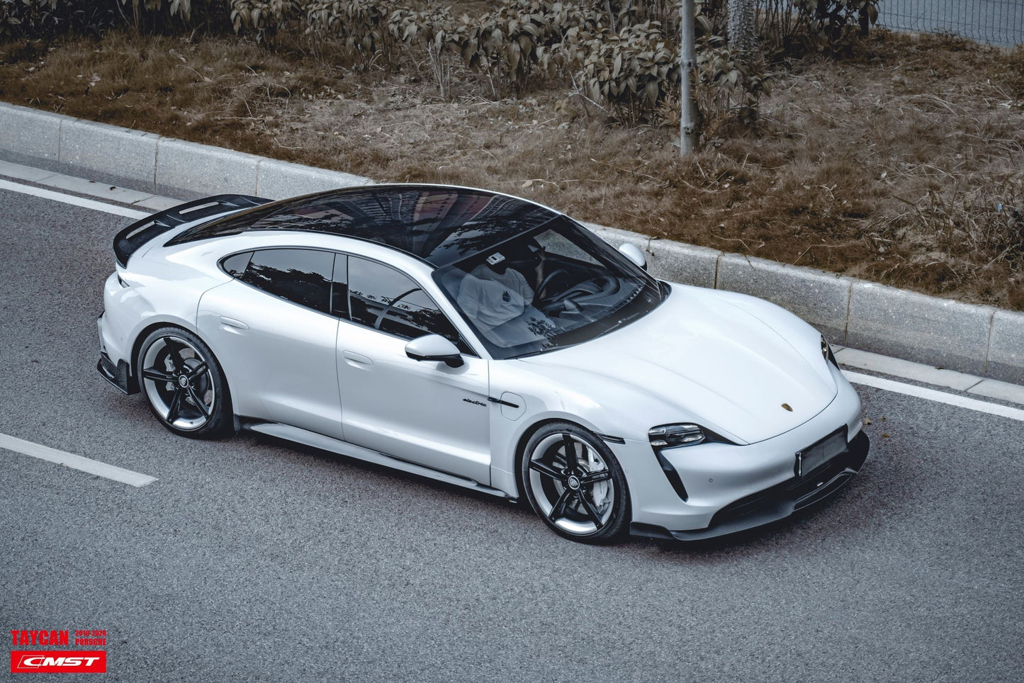 CMST Tuning Carbon Fiber Front Lip for Porsche Taycan Base & 4S