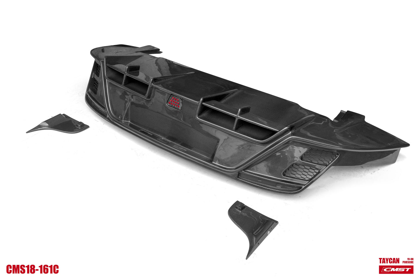 CMST Tuning Carbon Fiber Rear Diffuser & Canards for Porsche Taycan Base & 4S