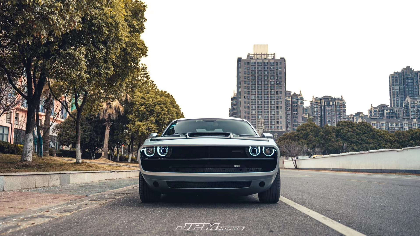 CMST Tuning Carbon Fiber Glass Clearview Hood Bonnet for Dodge Challenger 2008-ON