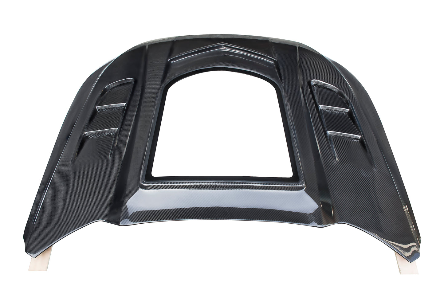CMST Tuning Carbon Fiber Glass Transparent Hood Stage 2 ( Raised 2 inches ) for Ford Mustang S550.1 2015- 2017