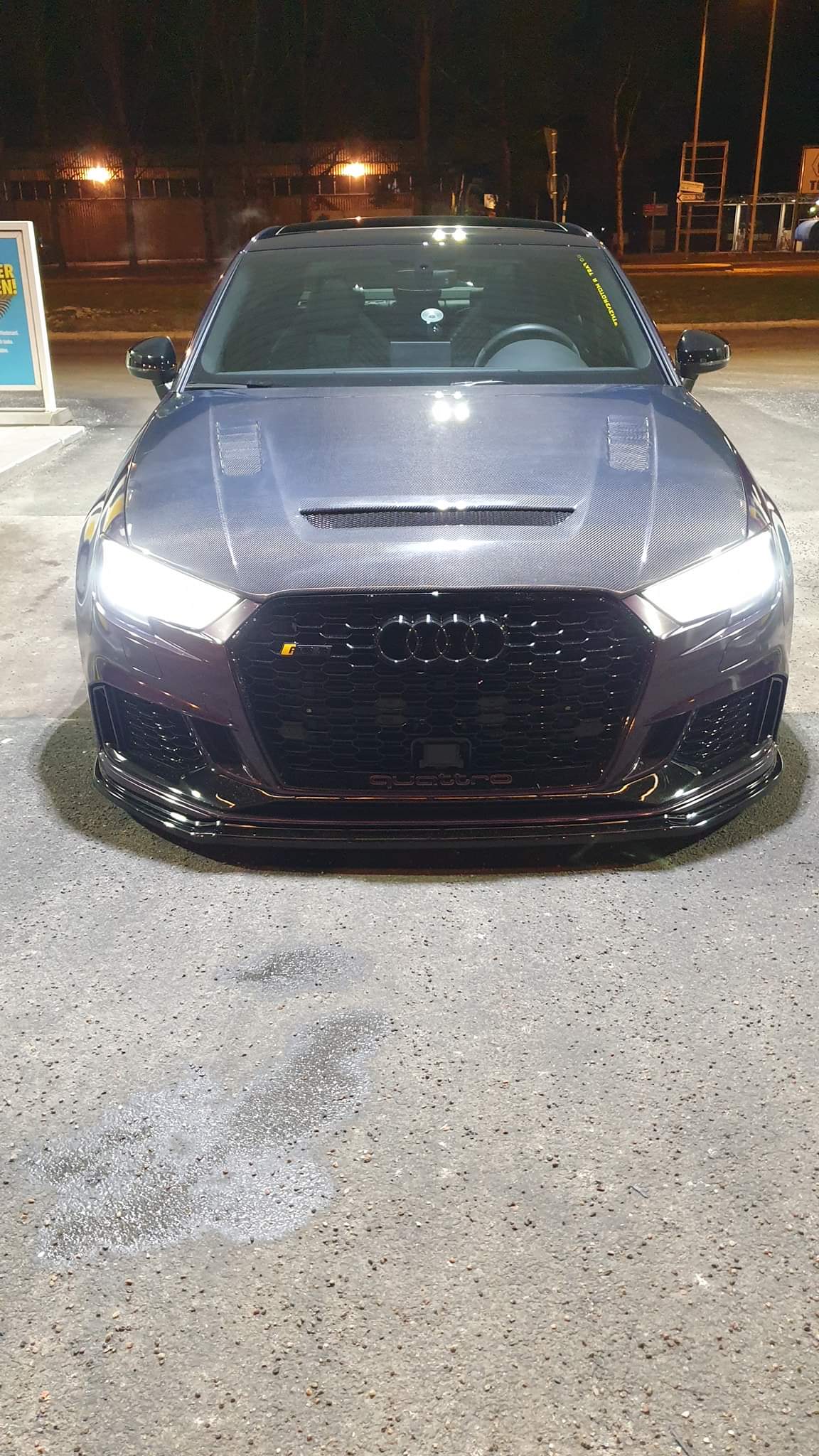 CMST Tuning Carbon Fiber Hood Bonnet Ver.2 for Audi RS3 A3 A3 S Line 2014-2020 Sedan