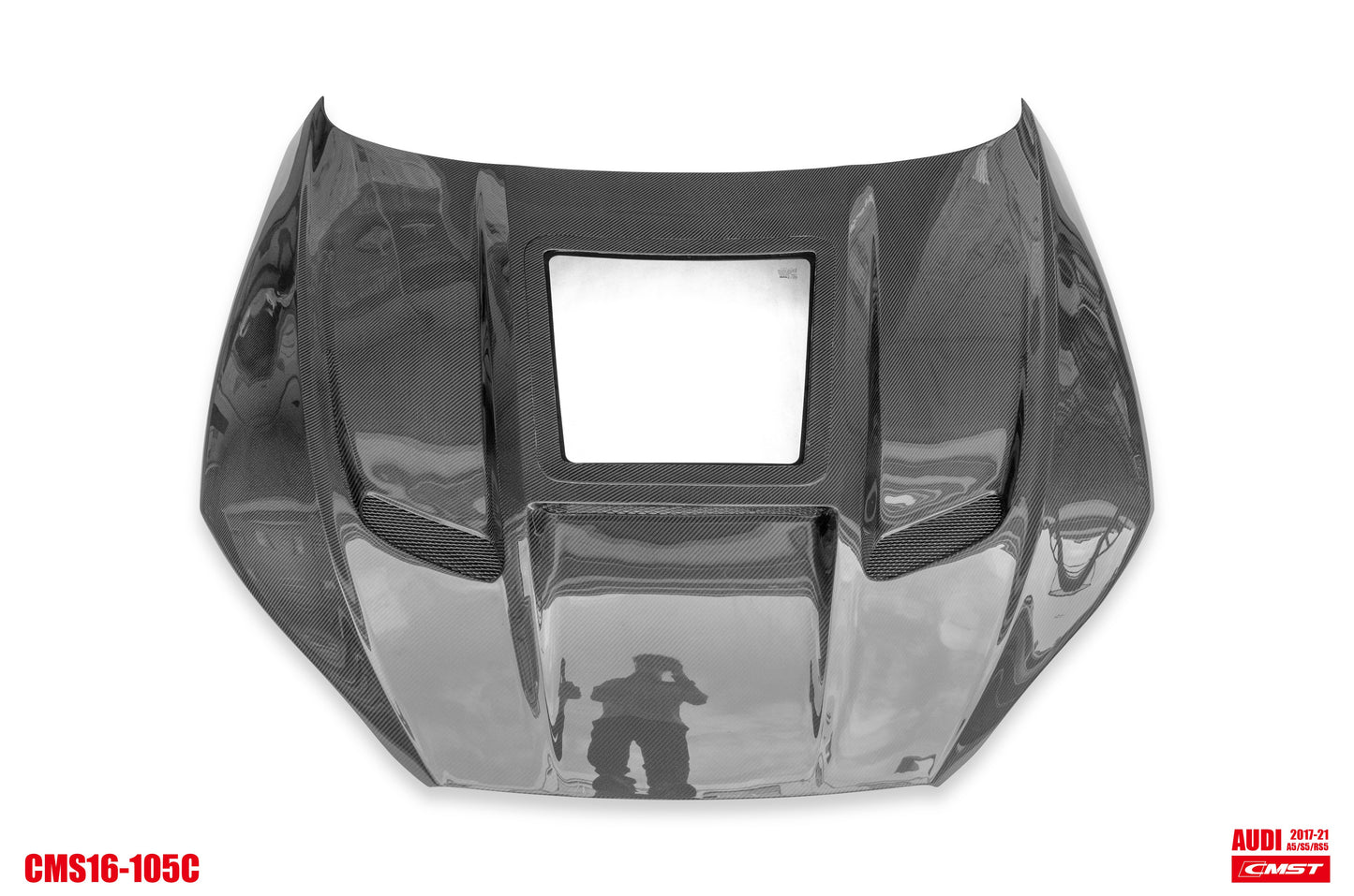 CMST Tuning Carbon Fiber Hood Bonnet Glass Transparent Clearview for Audi RS5 S5 A5 B9 B9.5 2017-ON
