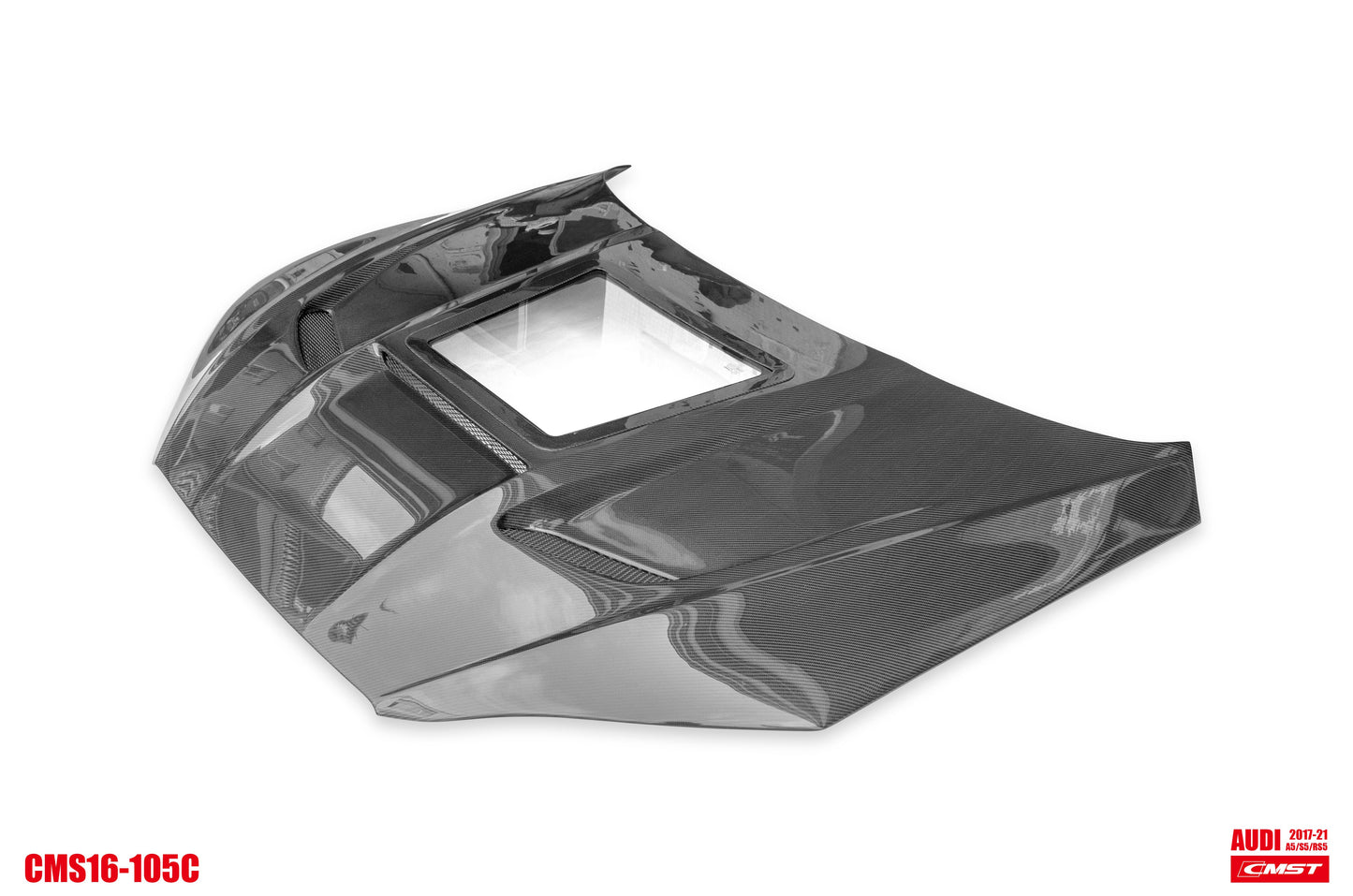 CMST Tuning Carbon Fiber Hood Bonnet Glass Transparent Clearview for Audi RS5 S5 A5 B9 B9.5 2017-ON