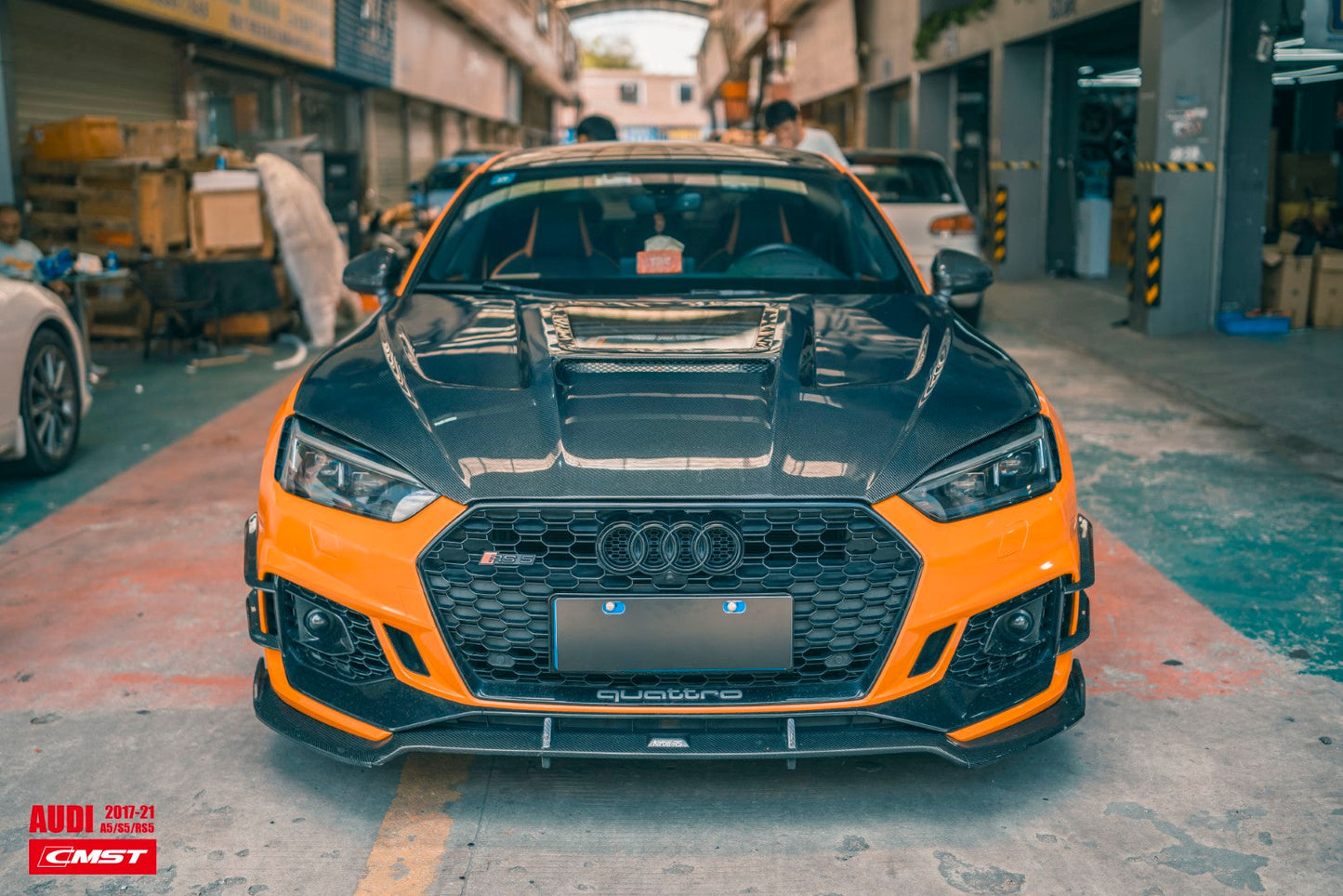 CMST Tuning Carbon Fiber Hood Bonnet Glass Transparent Clearview for Audi RS5 S5 A5 B9 B9.5 2017-ON