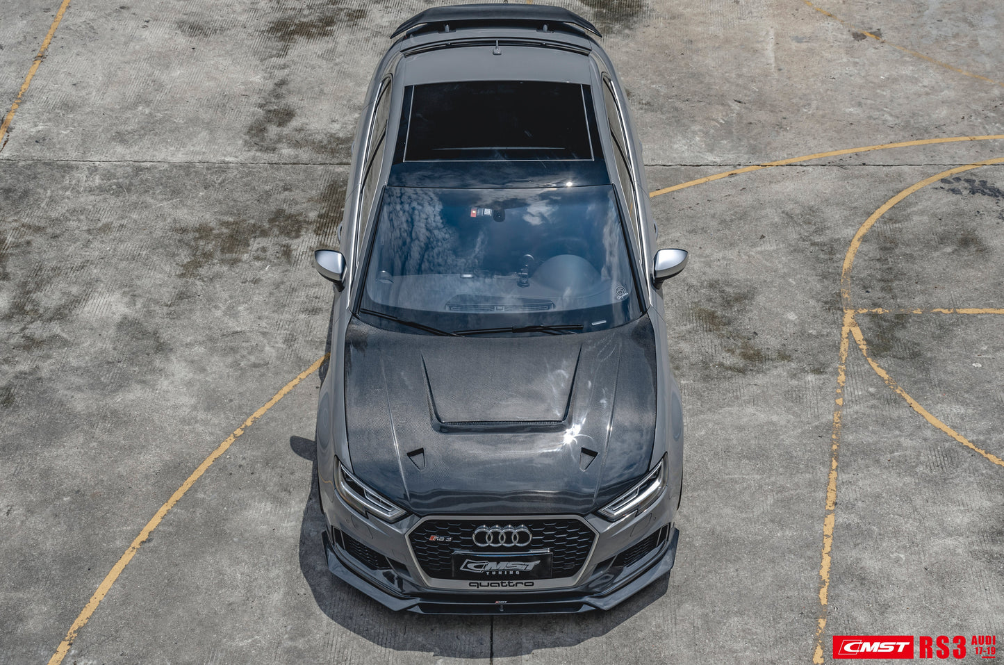 CMST Tuning Carbon Fiber Hood Bonnet Ver.4 for Audi RS3 2018-2020 & 2014-2020 A3 & A3 S Line & S3