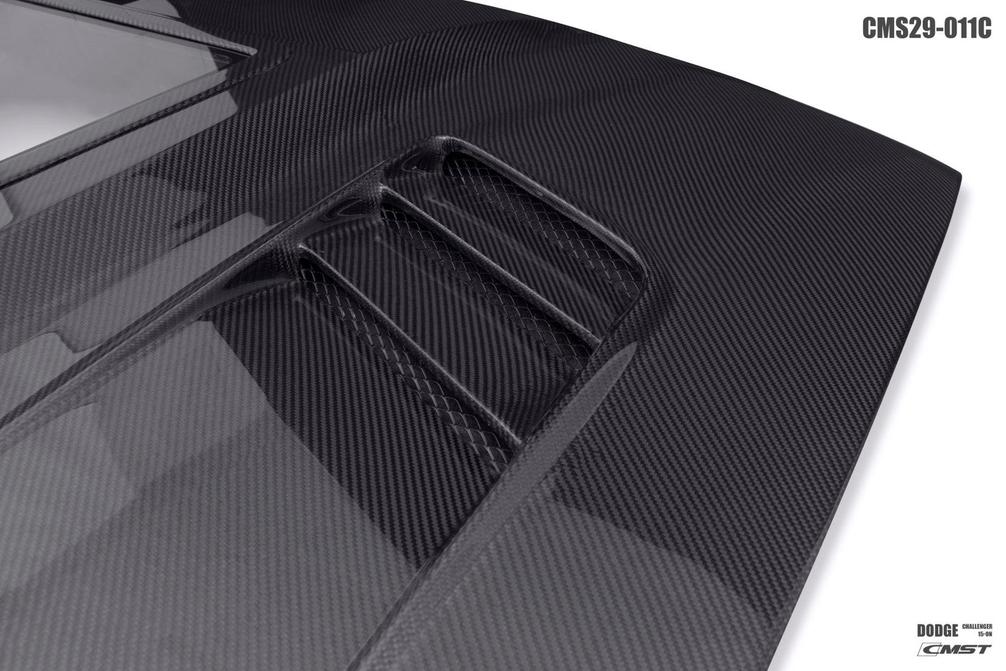 CMST Tuning Carbon Fiber Glass Clearview Hood Bonnet for Dodge Challenger 2008-ON
