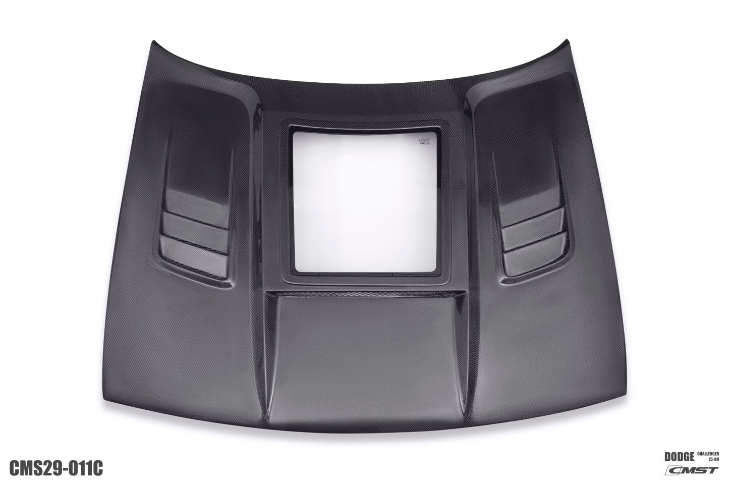 CMST Tuning Carbon Fiber Glass Clearview Hood Bonnet for Dodge Challenger 2008-ON