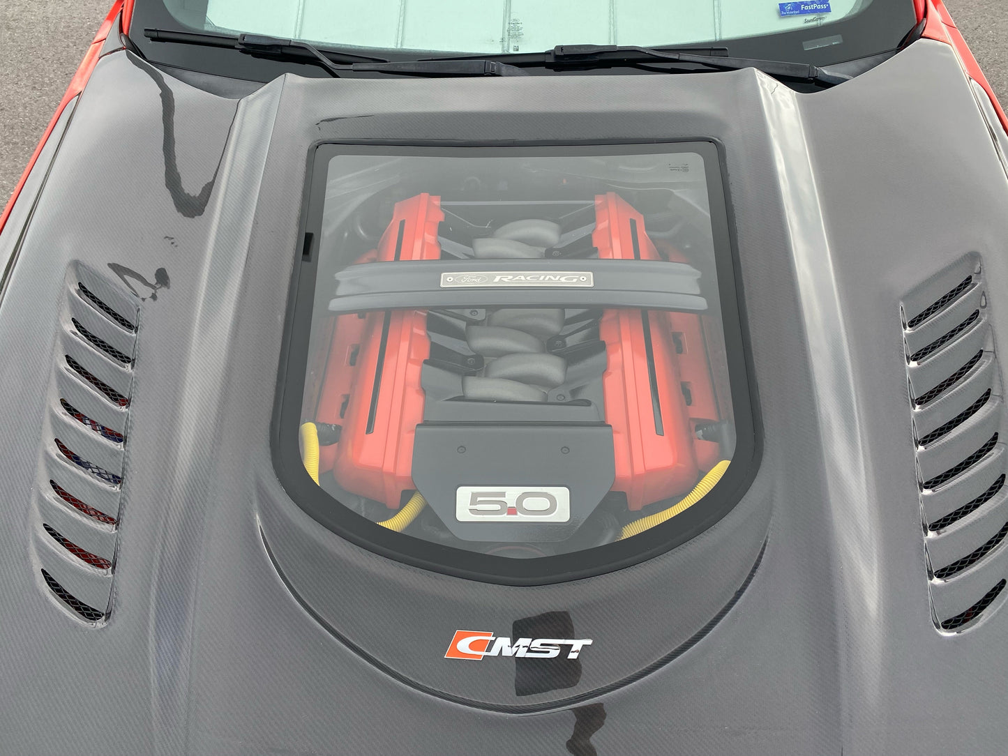 CMST Tuning Carbon Fiber Glass Transparent Hood for Ford Mustang S550.1 2015- 2017