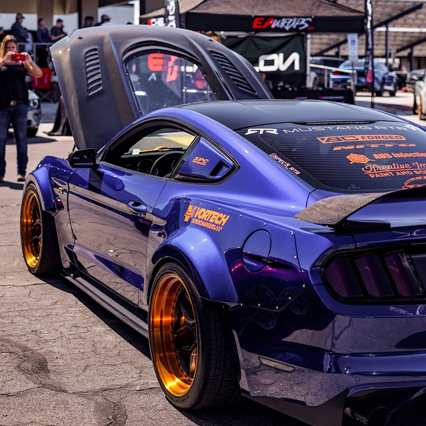 CMST Tuning Carbon Fiber Glass Transparent Hood for Ford Mustang S550.1 2015- 2017