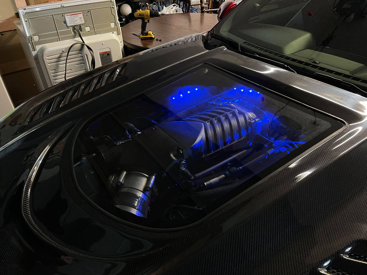 CMST Tuning Carbon Fiber Glass Transparent Hood for Ford Mustang S550.1 2015- 2017