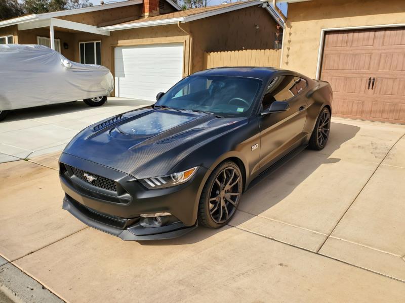 CMST Tuning Carbon Fiber Glass Transparent Hood for Ford Mustang S550.1 2015- 2017