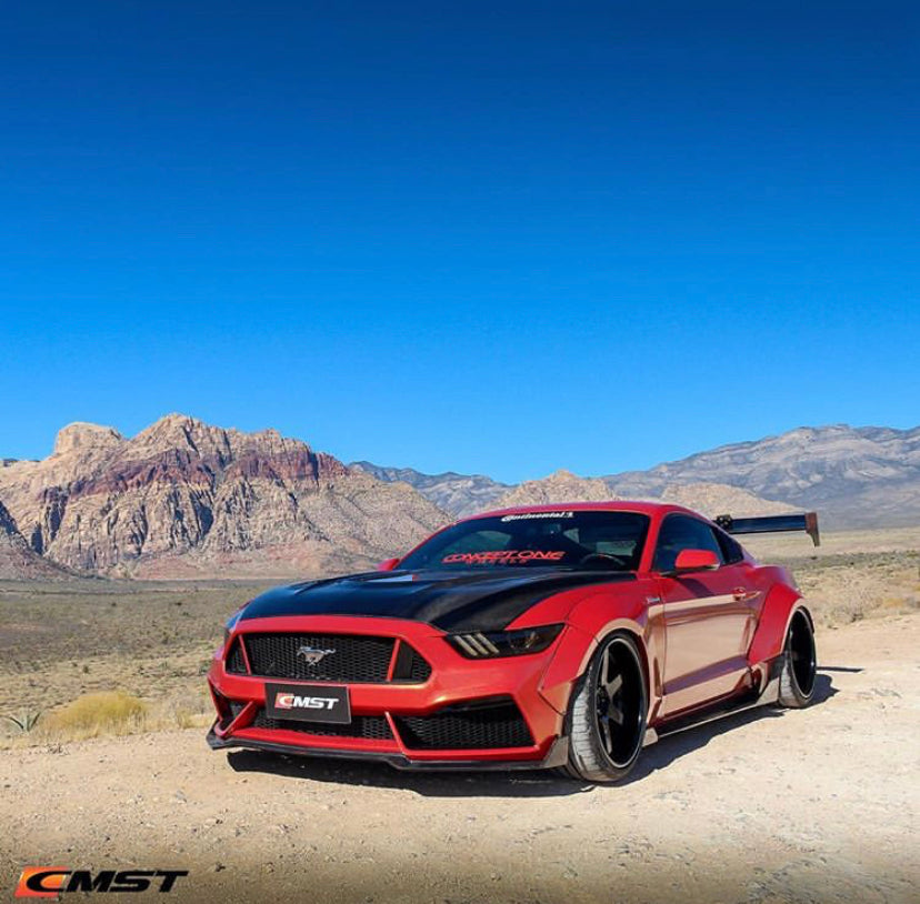 CMST Tuning Carbon Fiber Glass Transparent Hood for Ford Mustang S550.1 2015- 2017