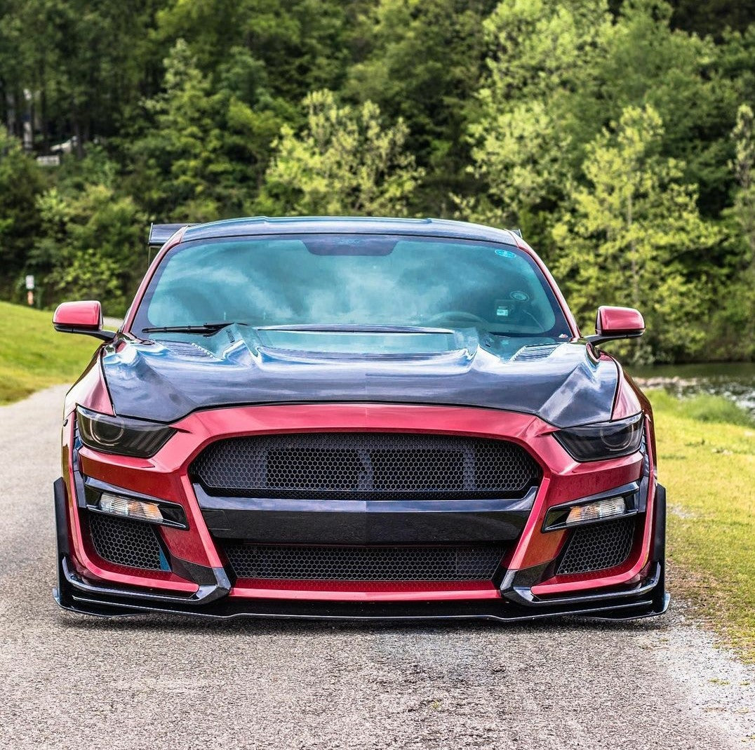CMST Tuning Carbon Fiber Glass Transparent Hood for Ford Mustang S550.1 2015- 2017