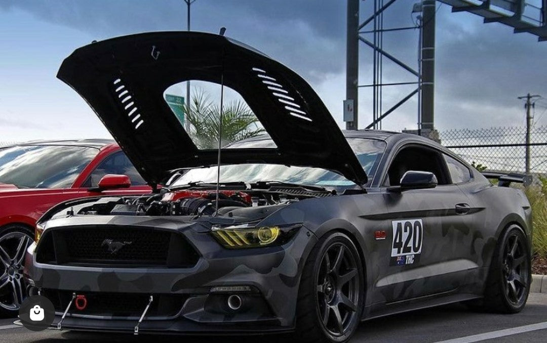 CMST Tuning Carbon Fiber Glass Transparent Hood for Ford Mustang S550.1 2015- 2017