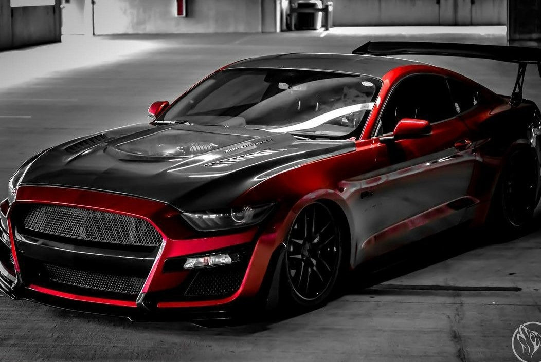 CMST Tuning Carbon Fiber Glass Transparent Hood for Ford Mustang S550.1 2015- 2017