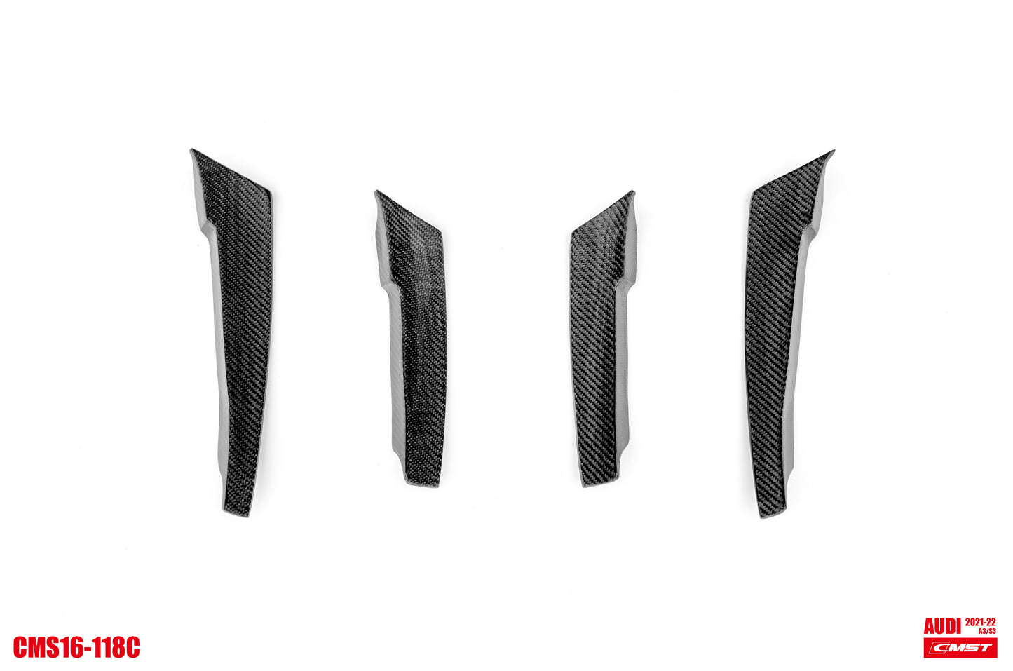 CMST Tuning Carbon Fiber Front Bumper Canards for Audi S3 A3 8Y 2021-ON