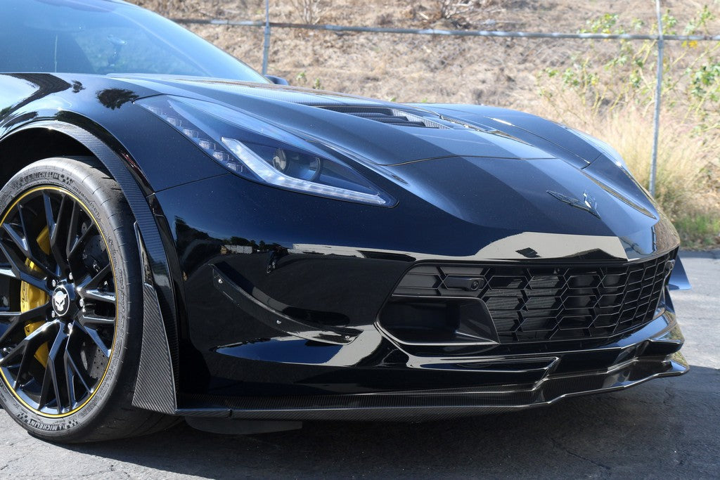 APR Performance Carbon Fiber Front Canards/ Bumper Spats ( For OEM C7 - AB-207015-C-Dub Tech