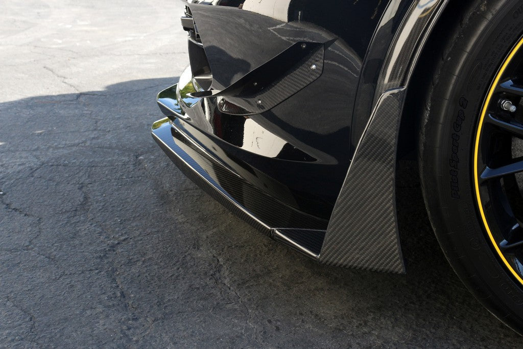 APR Performance Carbon Fiber Front Canards/ Bumper Spats ( For OEM C7 - AB-207015-C-Dub Tech