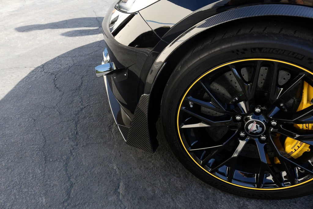 APR Performance Carbon Fiber Front Canards/ Bumper Spats ( For OEM C7 - AB-207015-C-Dub Tech