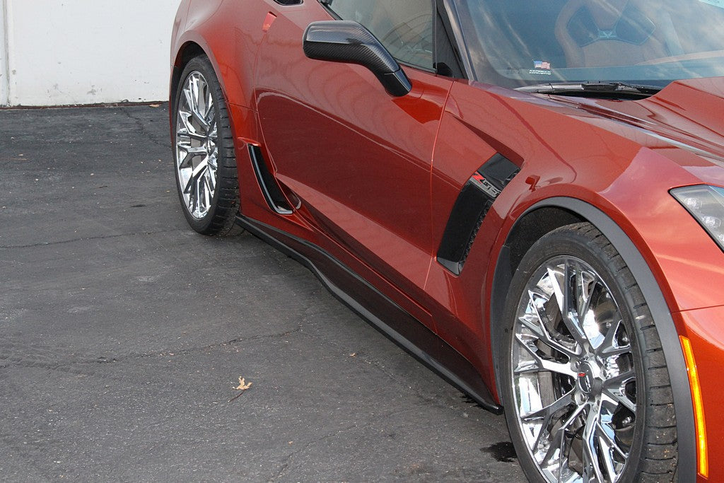 APR Performance Carbon Fiber Side Rocker Extensions C7 Z06 - FS-207028-C-Dub Tech
