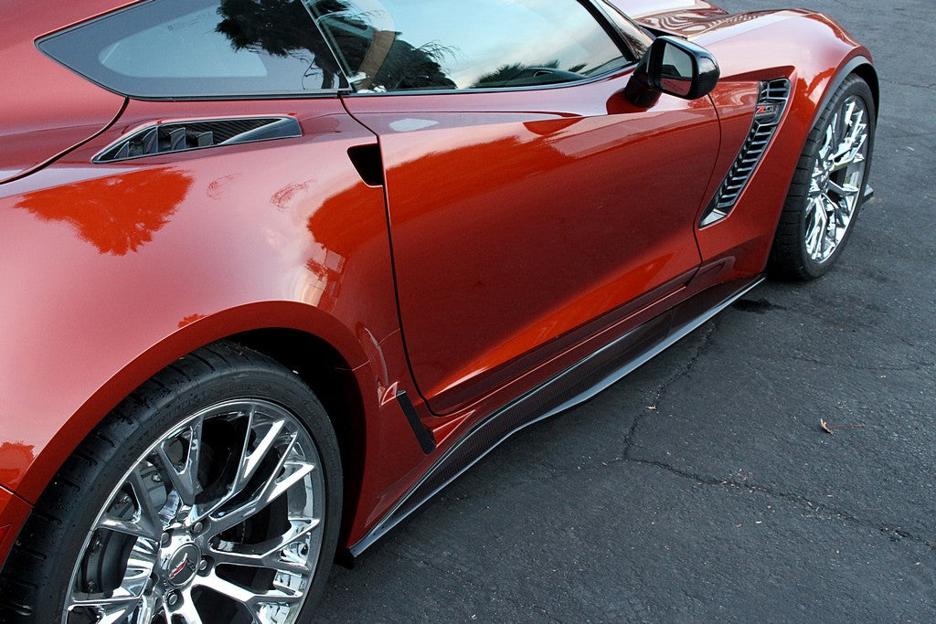 APR Performance Carbon Fiber Side Rocker Extensions C7 Z06 - FS-207028-C-Dub Tech