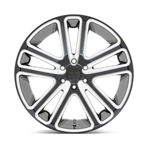 Set of 4: DUB S255 Flex Wheel, 22x9.5 +10 Offset 5x127, Gloss Black Milled - S255229573+10