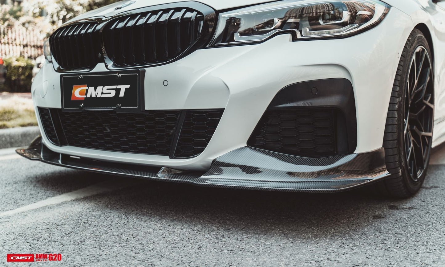 CMST Tuning Carbon Fiber Front Lip Splitter for BMW 3 Series G20 M340i 330i 2019-2022