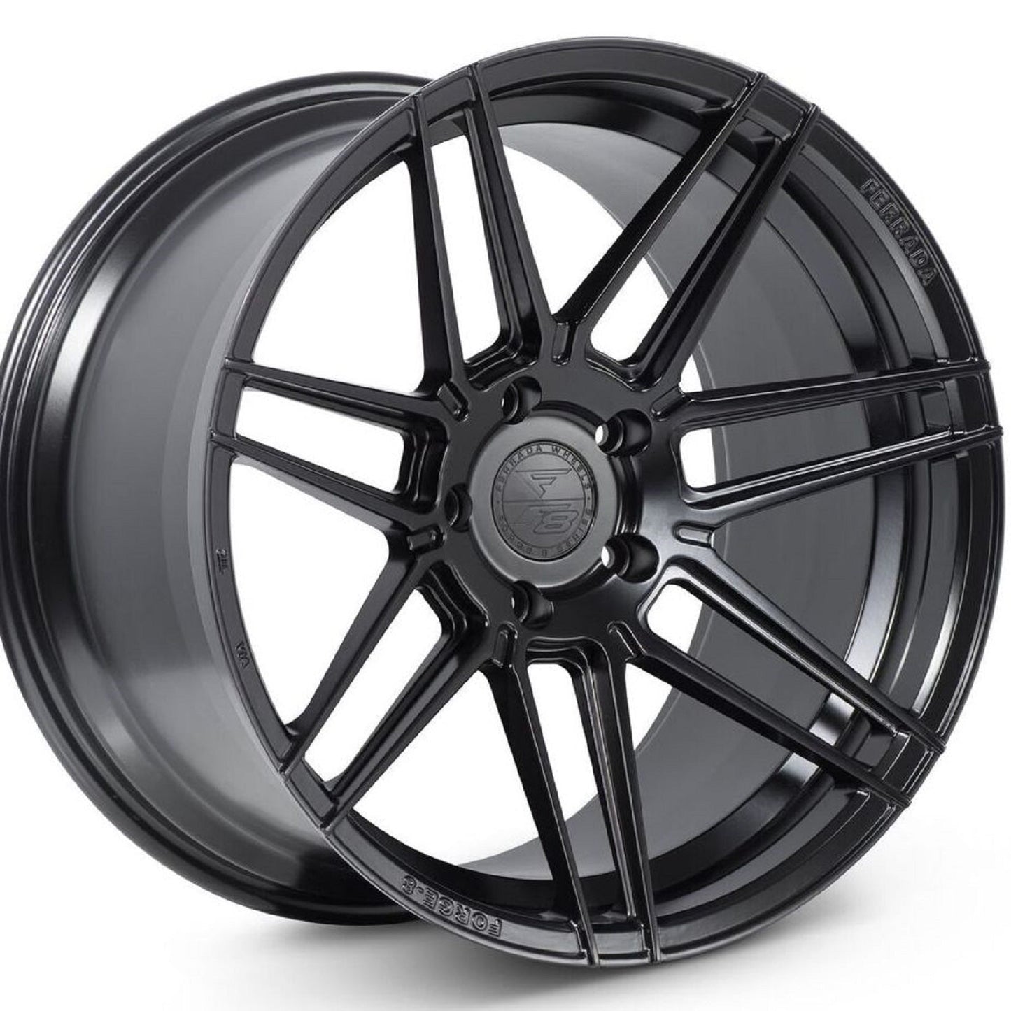 20" (Full Staggered Set) Ferrada F8-FR6 20x9 20x10.5 Matte Black Wheels-C-Dub Tech