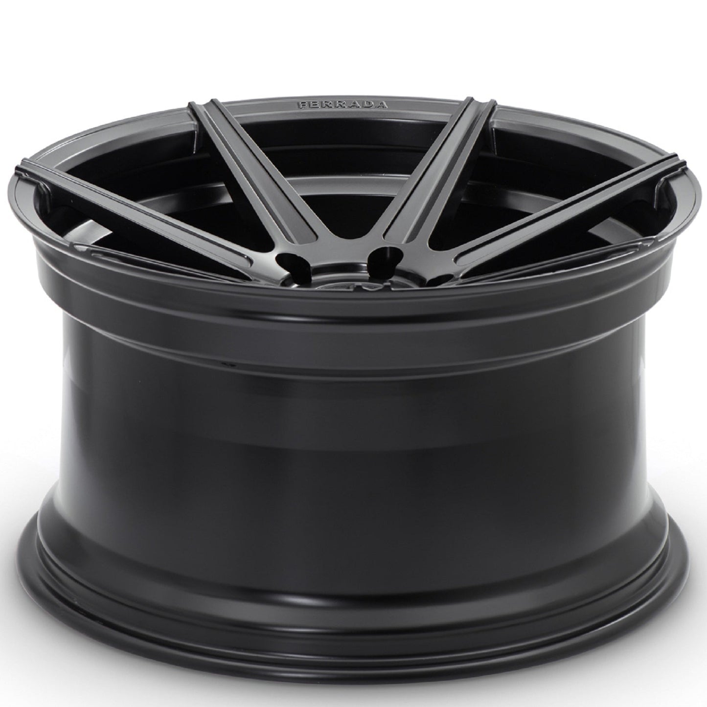20" (Full Staggered Set) Ferrada F8-FR7 20x9 20x12 Matte Black Wheels-C-Dub Tech