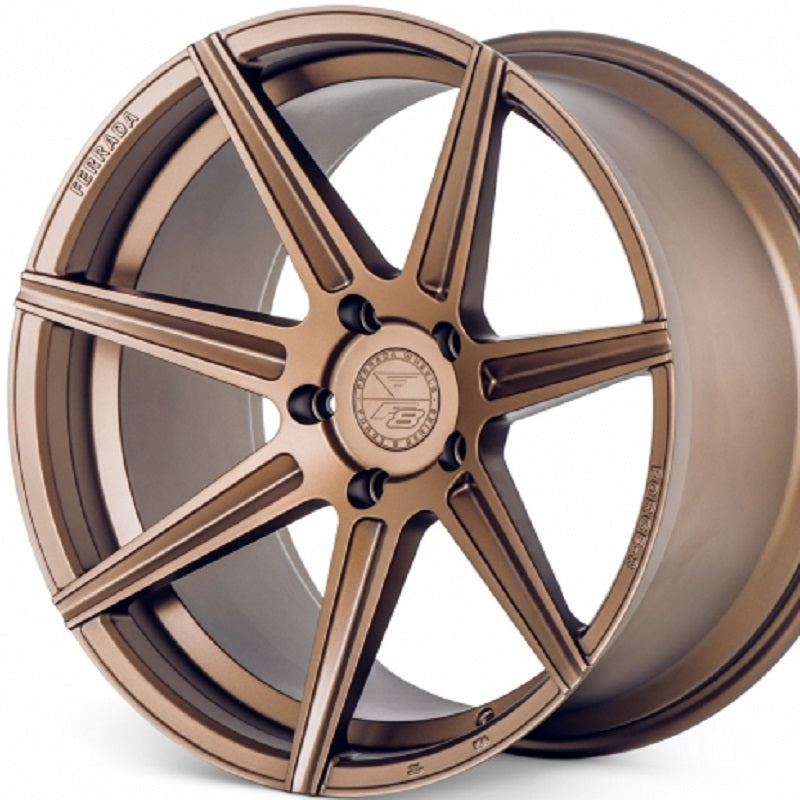 20" (Full Staggered Set) Ferrada F8-FR7 20x10 20x12 Matte Bronze Wheels-C-Dub Tech