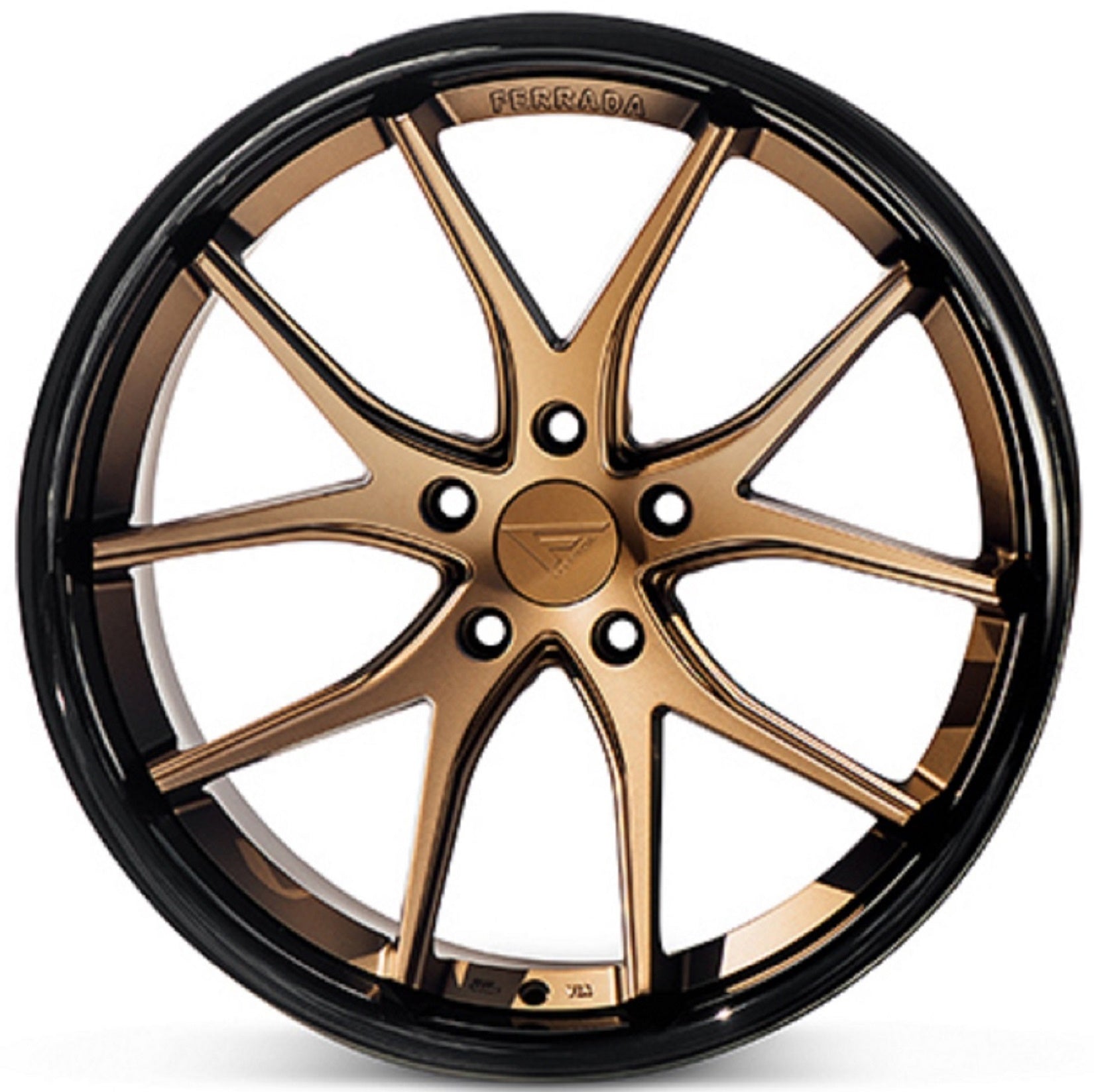 19" (Full Staggered Set) Ferrada FR2 19x8.5 19x9.5 Matte Bronze w/Gloss Black Lip Wheels-C-Dub Tech