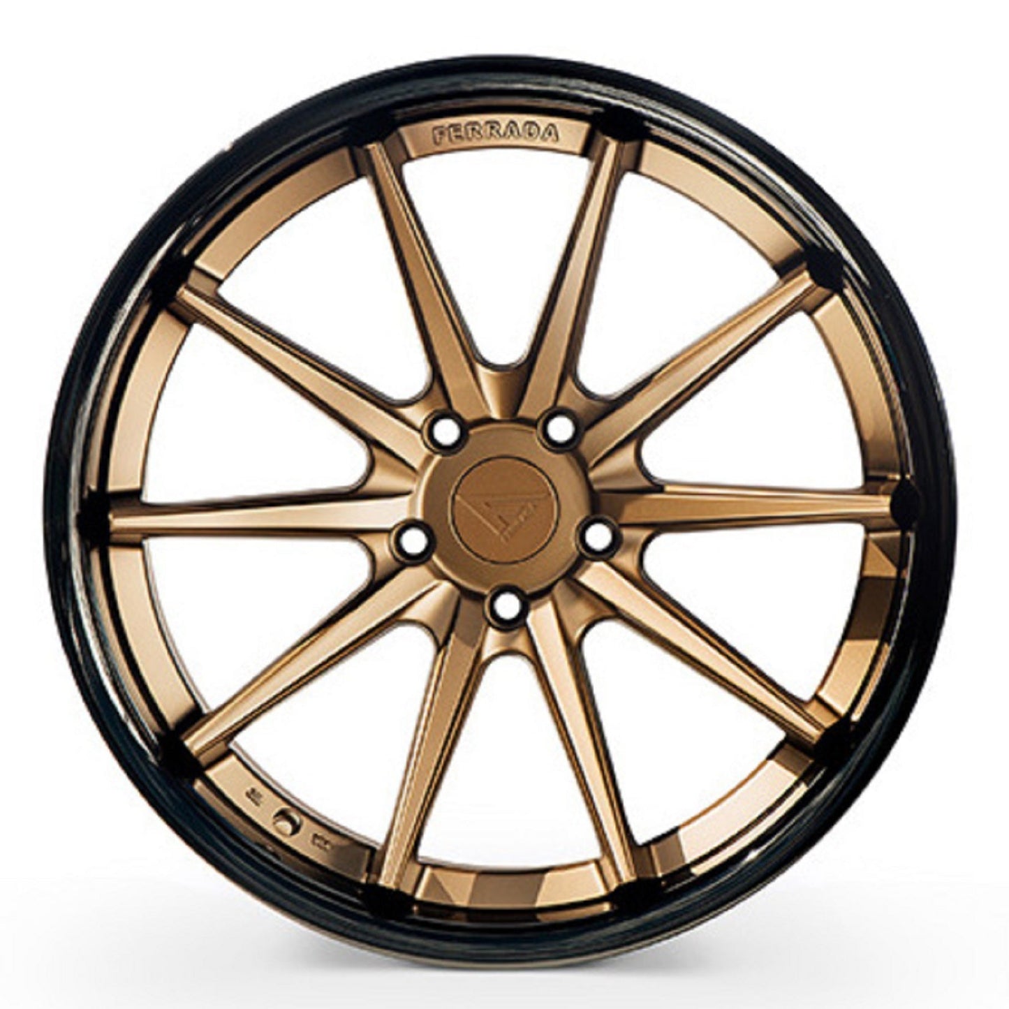 20" (Full Staggered Set) Ferrada FR4 20x8.5 20x10 Matte Bronze w/Gloss Black Lip Wheels-C-Dub Tech