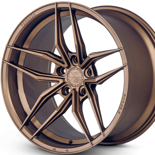 20" (Full Staggered Set) Ferrada F8-FR5 20x10 20x11 Matte Bronze Wheels-C-Dub Tech