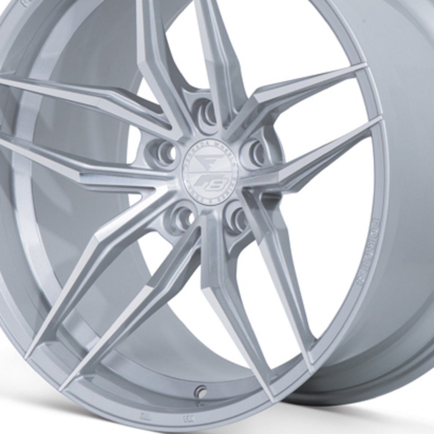 20" (Full Staggered Set) Ferrada F8-FR5 20x9 20x10.5 Machine Silver Wheels-C-Dub Tech