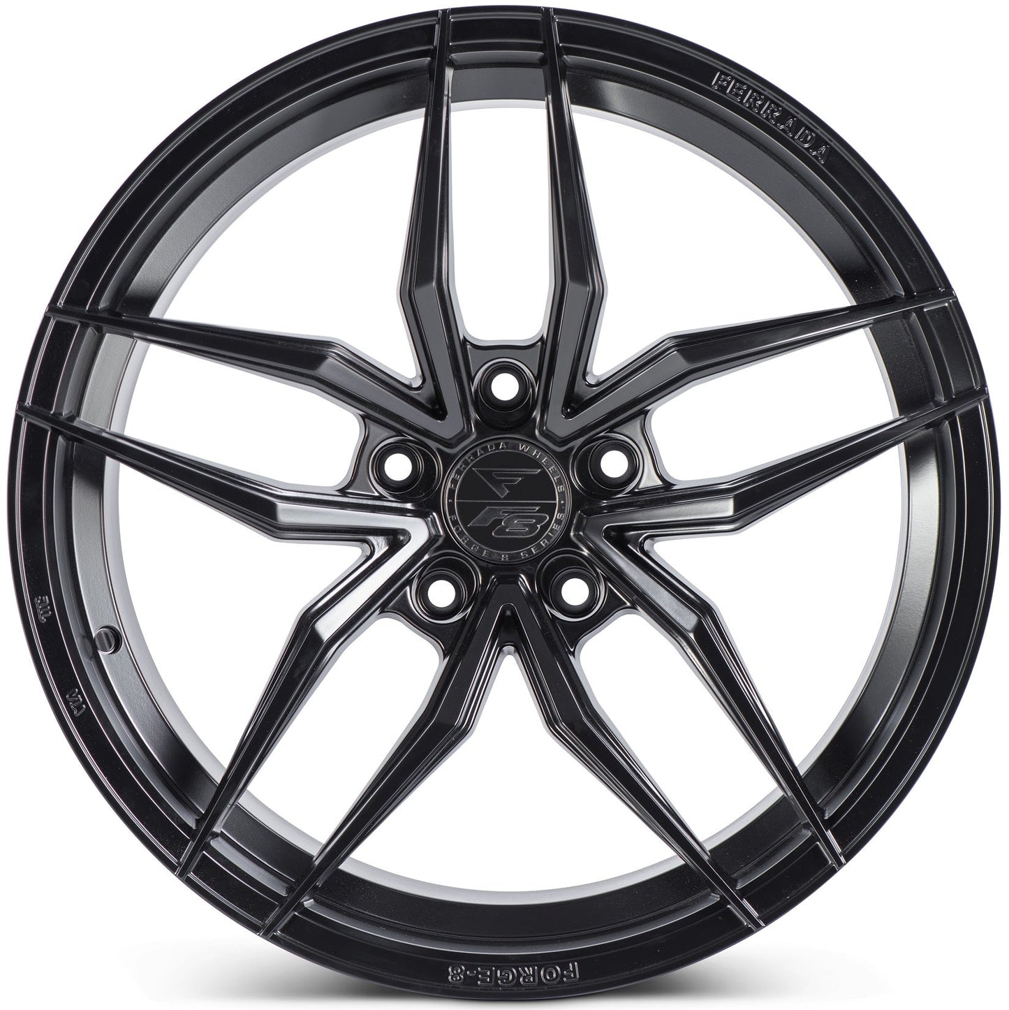 20" (Full Staggered Set) Ferrada F8-FR5 20x9 20x10.5 Matte Black Wheels-C-Dub Tech