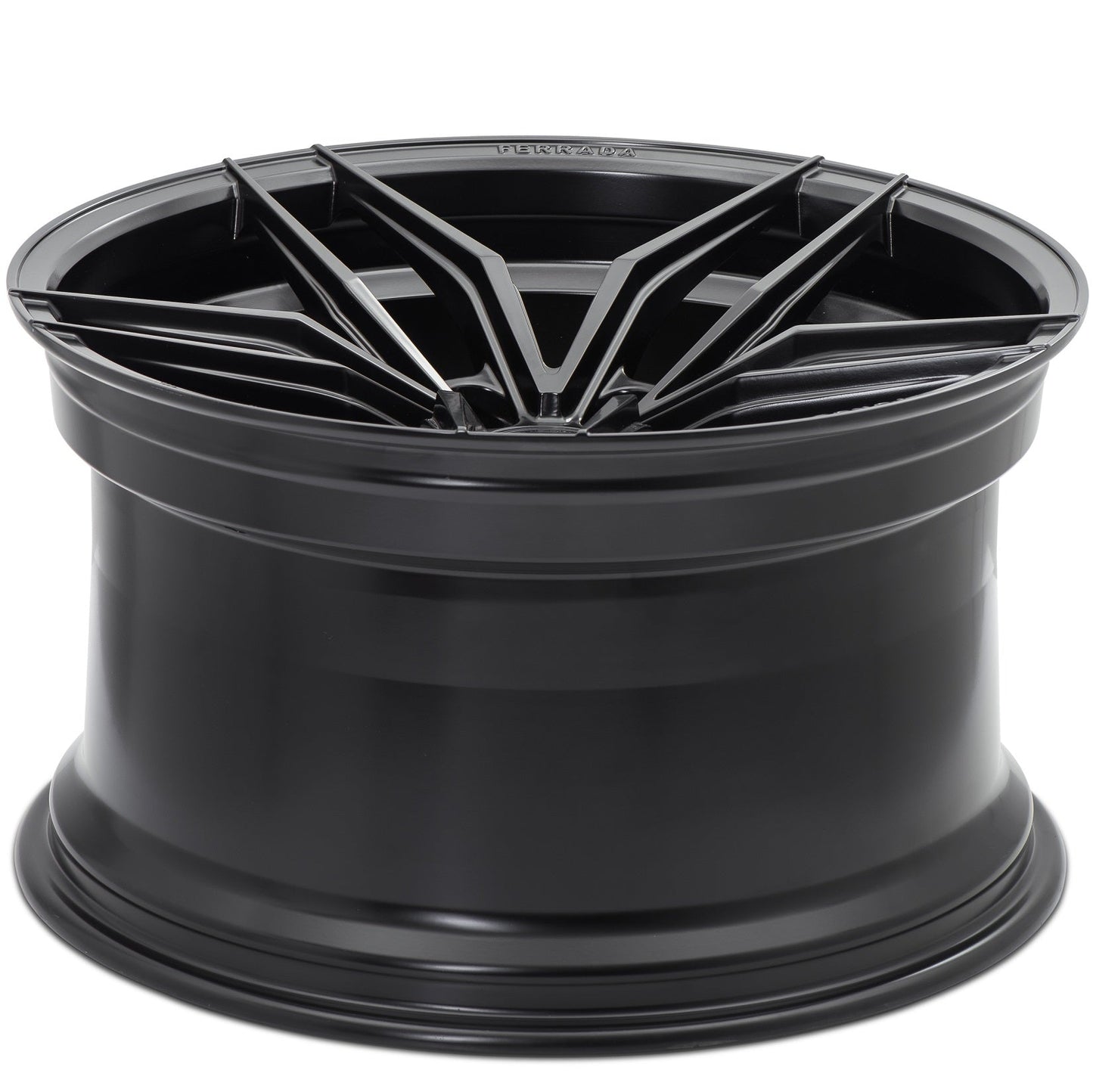 20" (Full Staggered Set) Ferrada F8-FR5 20x9 20x11.5 Matte Black Wheels-C-Dub Tech