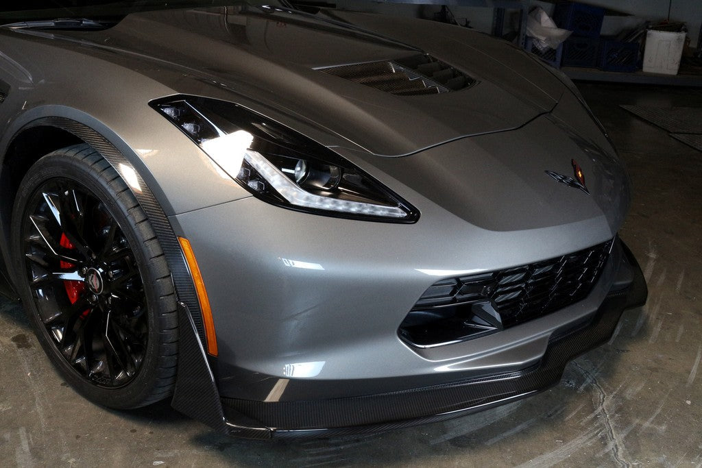 APR Performance Carbon Fiber Front Canards/ Bumper Spats ( For APR C7 - AB-207012-C-Dub Tech