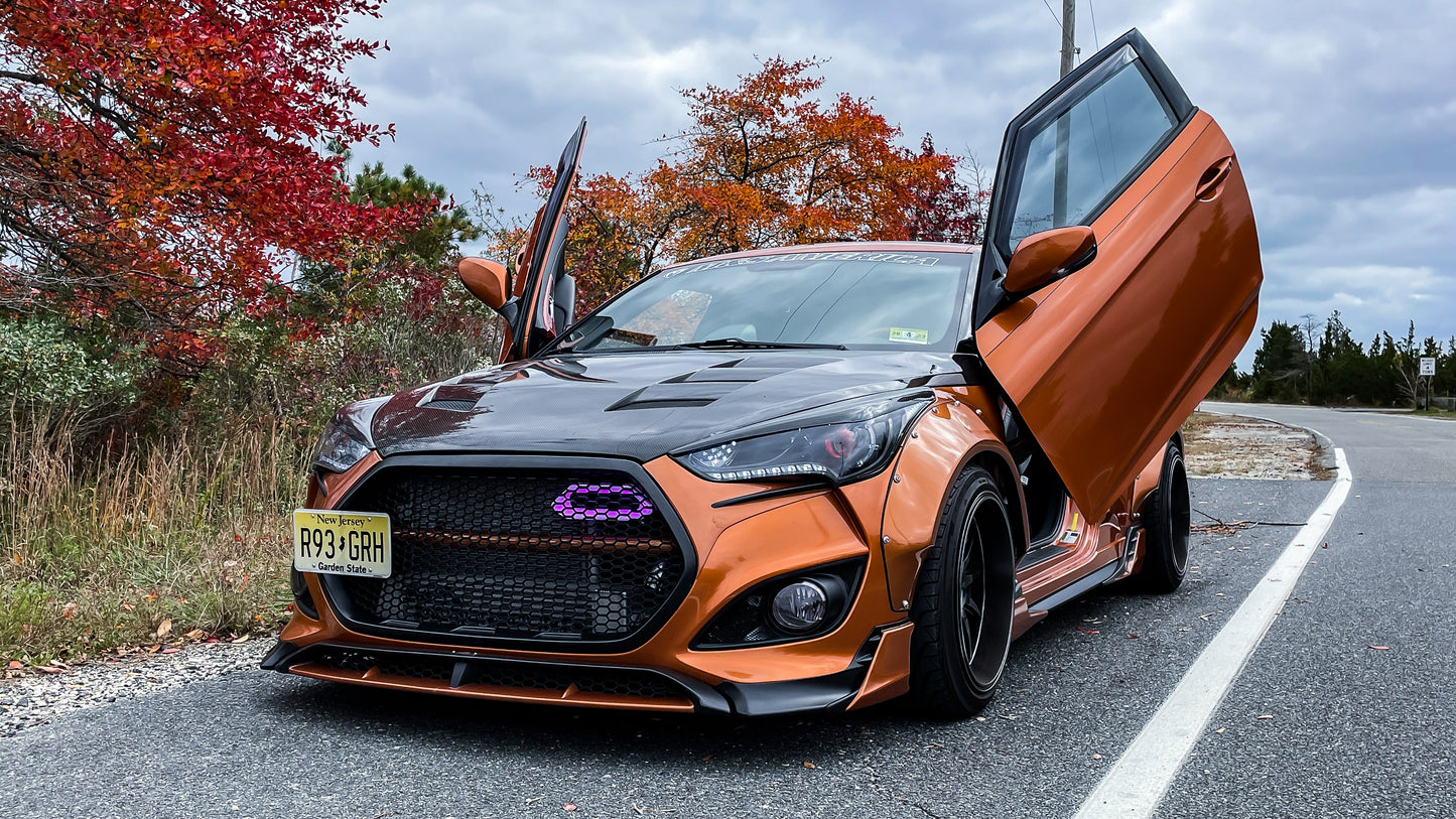 2013-2017 Hyundai Veloster Turbo BIG MOUTH "LIT KIT" Ram Air Intake Snorkel-C-Dub Tech