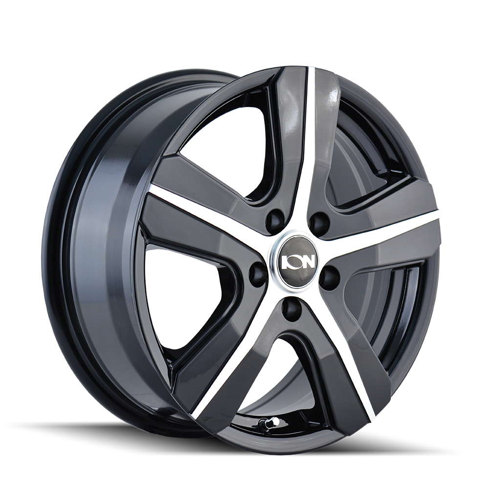 ION 101 16X6.5 50 5x108 BLACK/MACHINED