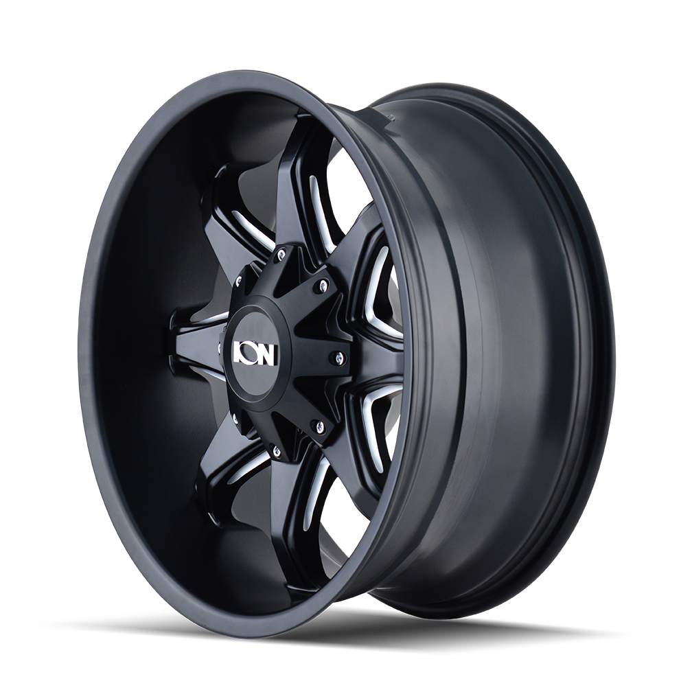 ION 181 20X12 -44 6x135/6x139.7 SATIN BLACK/MILLED SPOKES