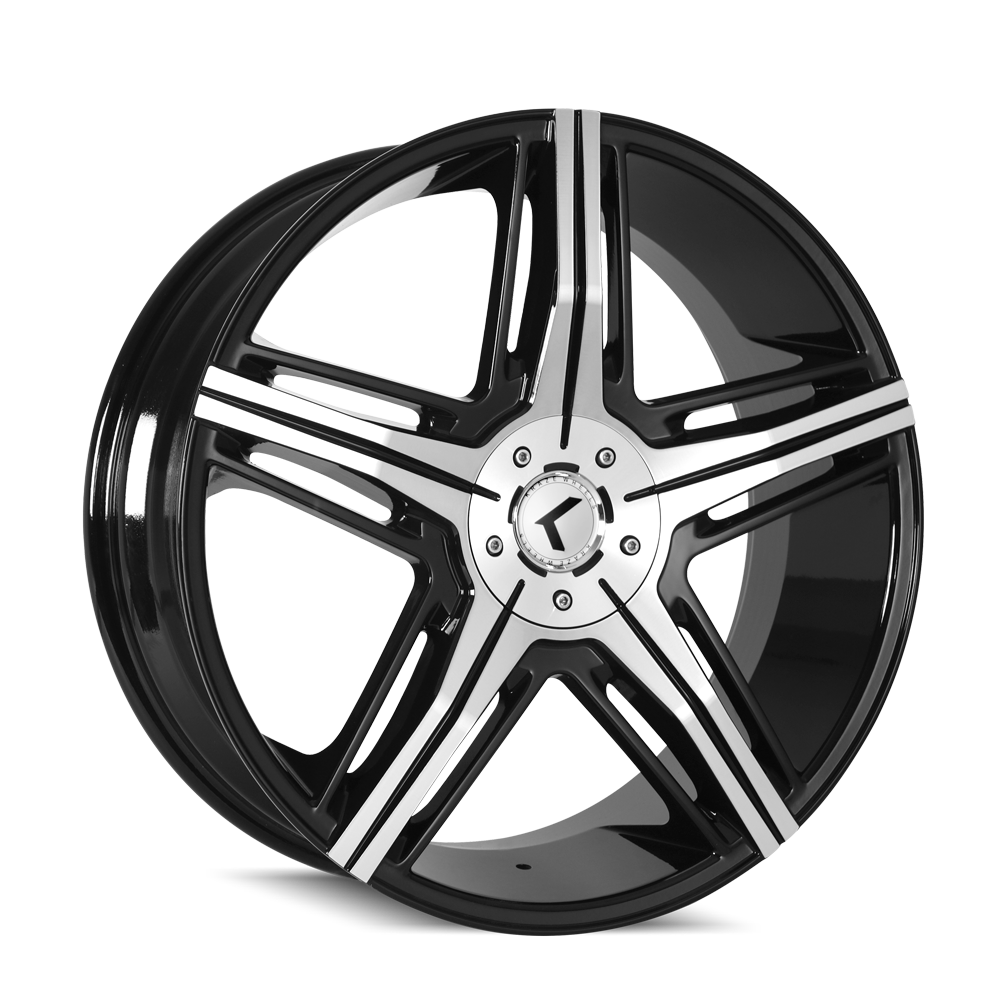 KRAZE HYPE KR158 22x8.5 5x115 5x120 15 74.1 BLACK/MACHINED